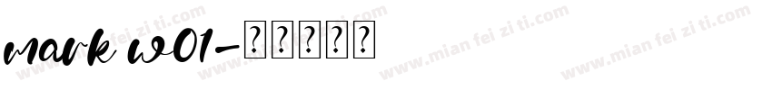 mark w01字体转换